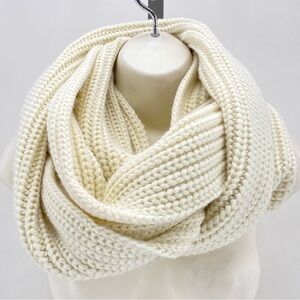 J. Crew white knit infinity scarf